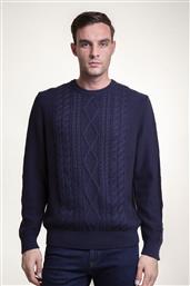 ΑΝΔΡΙΚΟ ΠΟΥΛΟΒΕΡ ΜΕ ΣΧΕΔΙΟ ΣΤΗΝ ΠΛΕΞΗ REGULAR FIT - S27305 ΜΠΛΕ ΣΚΟΥΡΟ NAUTICA