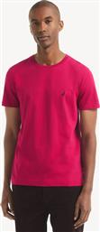 ΑΝΔΡΙΚΟ T-SHIRT ΜΕ ΚΕΝΤΗΜΕΝΟ ΛΟΓΟΤΥΠΟ CLASSIC FIT - VR8100 ΦΟΥΞΙΑ NAUTICA