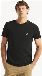 ΑΝΔΡΙΚΟ T-SHIRT ΜΕ ΚΕΝΤΗΜΕΝΟ ΛΟΓΟΤΥΠΟ CLASSIC FIT - VR8100 ΜΑΥΡΟ NAUTICA