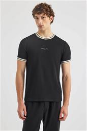 ΑΝΔΡΙΚΟ T-SHIRT ΜΕ ΛΟΓΟΤΥΠΟ ''SEATON'' - N1S03473 ΜΑΥΡΟ NAUTICA