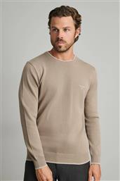 ΑΝΔΡΙΚΟ ΠΛΕΚΤΟ ΒΑΜΒΑΚΕΡΟ 24YM.926/P.4 SIMPLY TAUPE ΜΠΕΖ NAVY & GREEN