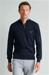 ΑΝΔΡΙΚΟ ΠΛΕΚΤΟ ΒΑΜΒΑΚΕΡΟ HALF ZIP 24YM.1027/LZ BLUE ΜΠΛΕ NAVY & GREEN