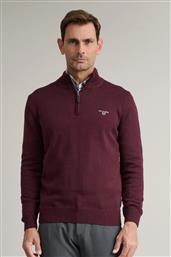 ΑΝΔΡΙΚΟ ΠΛΕΚΤΟ ΒΑΜΒΑΚΕΡΟ HALF ZIP 24YM.1027/LZ DARK BORDEAUX ΜΠΟΡΝΤΟ NAVY & GREEN