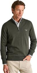 ΑΝΔΡΙΚΟ ΠΛΕΚΤΟ ΒΑΜΒΑΚΕΡΟ HALF ZIP 24YM.923/LZ.4 DEEPEST GREEN ΚΥΠΑΡΙΣΣΙ NAVY & GREEN