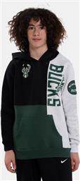 NIKE SPLASH MILWAUKEE BUCKS ΠΑΙΔΙΚΗ ΜΠΛΟΥΖΑ ΜΕ ΚΟΥΚΟΥΛΑ (9000217535-1523) NBA