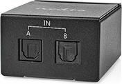 ASWI2512BK DIGITAL AUDIO SWITCH 2-WAY CONNECTION INPUT: DC POWER / 2X TOSLINK BLACK NEDIS από το e-SHOP