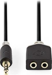 CABW22100AT02 STEREO AUDIO CABLE 3.5 MM MALE - 2X 3.5 MM FEMALE 0.2 M ANTHRACITE ΚΑΛΩΔΙΟ NEDIS