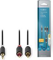 CABW22200AT05 STEREO AUDIO CABLE 3.5 MM MALE - 2X RCA MALE 0.5 M ANTHRACITE NEDIS