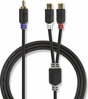 CABW24010AT02 SUBWOOFER CABLE RCA MALE - 2X RCA FEMALE 0.2 M NEDIS