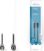 CAGB22050BK20 STEREO AUDIO CABLE 3.5 MM MALE - 3.5 MM FEMALE 2.0 M BLACK NEDIS