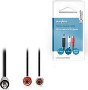 CAGB22250BK02 STEREO AUDIO CABLE 3.5MM MALE - 2X RCA FEMALE 0.2M BLACK NEDIS