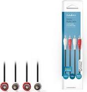CAGB24200BK10 STEREO AUDIO CABLE 2X RCA MALE - 2X RCA MALE 1.0 M BLACK NEDIS