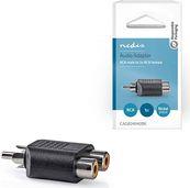 CAGB24940BK SUBWOOFER ADAPTER RCA MALE - 2X RCA FEMALE BLACKP NEDIS