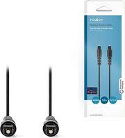 CAGB25000BK10 OPTICAL AUDIO CABLE TOSLINK MALE - TOSLINK MALE 1.0M BLACK NEDIS