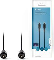 CAGB25000BK20 OPTICAL AUDIO CABLE TOSLINK MALE - TOSLINK MALE 2.0M BLACK NEDIS