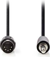 CAGL20100BK20 DIN AUDIO CABLE DIN 5-PIN MALE - 3.5MM MALE 2.00M BLACK NEDIS