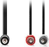 CAGL22200BK50 STEREO AUDIO CABLE 3.5MM MALE - 2X RCA MALE 5.00M BLACK NEDIS