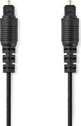 CAGP25000BK100 OPTICAL AUDIO CABLE, TOSLINK MALE - TOSLINK MALE 10M BLACK NEDIS