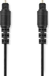 CAGP25000BK20 OPTICAL AUDIO CABLE, TOSLINK MALE - TOSLINK MALE 2M BLACK NEDIS