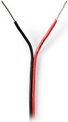 CAGW0350BK1000 SPEAKER CABLE 2X 0.35 MM2 100 M WRAP BLACK/REDC NEDIS