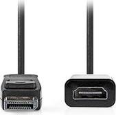 CCGB37150BK02 DISPLAYPORT CABLE DISPLAYPORT MALE - HDMI OUTPUT 4K@30HZ 0.20M BLACK NEDIS