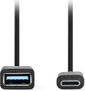 CCGB61710BK02 USB-C ADAPTER USB 3.2 GEN 1 USB-C MALE - USB-A FEMALE 0.15M BLACK NEDIS