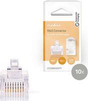 CCGB89300TP CAT 5 NETWORK CONNECTOR RJ45 (8P8C) MALE - 10 PIECES TRANSPARENTP NEDIS