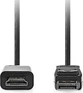 CCGL37100BK20 DISPLAYPORT CABLE DISPLAYPORT MALE - HDMI CONNECTOR 1080P 2.00M BLACK NEDIS