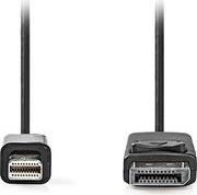 CCGL37400BK10 MINI DISPLAYPORT 1.2 CABLE MINI DISPLAYPORT MALE - DISPLAYPORT MALE 1.00M BLACK NEDIS