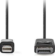 CCGL37400BK20 MINI DISPLAYPORT 1.2 CABLE, MINI DISPLAYPORT MALE - DISPLAYPORT MALE 2.00M BLACK NEDIS