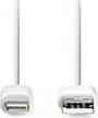 CCGL39300WT20 LIGHTNING USB 2.0 CABLE, APPLE LIGHTNING - USB-A MALE 2.00M WHITE NEDIS