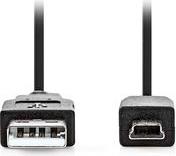CCGL60300BK20 USB 2.0 CABLE USB-A MALE - USB MINI-B 5PIN MALE 2.00M BLACK NEDIS