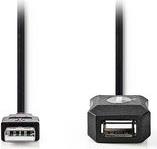 CCGL60EXTBK200 ACTIVE USB 2.0 CABLE USB A MALE - USB A FEMALE 20.0MC NEDIS