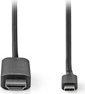 CCGL64655BK20 USB 3.2 GEN 1 TYPE-C ADAPTER USB-C MALE - HDMI MALE 4K@60HZ 2.00M BLACK NEDIS
