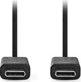 CCGL64750BK10 USB 3.2 GEN 2X1 CABLE USB-C MALE - USB-C MALE 10 GBPS 1.00M BLACK NEDIS