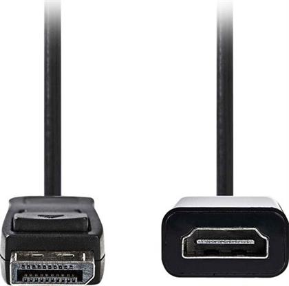 CCGP37150BK02 DISPLAYPORT - HDMI CABLE, DISPLAYPORT MALE - HDMI, OUPUT, 0.2 M, BLACK ΚΑΛΩΔΙΟ NEDIS