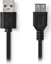 CCGP60010BK20 USB 2.0 CABLE A MALE - A FEMALE 2M BLACK NEDIS από το e-SHOP