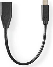 CCGT61710BK02 USB-C 3.0 ADAPTER CABLE USB-C MALE A FEMALE 0.2 M BLACK ΑΝΤΑΠΤΟΡΑΣ NEDIS