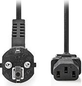 CEGL10000BK30 POWER CABLE ANGLED SCHUKO MALE - IEC-320-C13 3.00M BLACK NEDIS