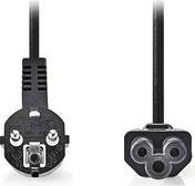 CEGL10100BK20 POWER CABLE ANGLED SCHUKO MALE - IEC-320-C5 2.00M BLACK NEDIS