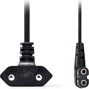 CEGL11055BK20 ANGLED POWER CABLE EURO MALE - IEC-320-C7 2.00M BLACK NEDIS