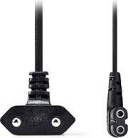 CEGL11055BK50 ANGLED POWER CABLE EURO MALE - IEC-320-C7 5.00M BLACK NEDIS
