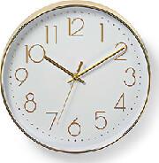 CLWA015PC30GD WALL CLOCK 300MM GOLD / WHITE NEDIS