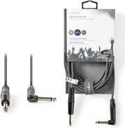 COTH23005GY50 UNBALANCED AUDIO CABLE 6.35 MM MALE - 6.35 MM MALE ANGLED 5.0 M GREY NEDIS