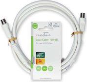 CSGL40020WT15 COAX CABLE IEC (COAX) MALE - IEC (COAX) FEMALE 120DB 1.50M WHITE NEDIS
