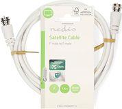 CSGL41000WT15 SATELLITE & ANTENNA CABLE F MALE - F MALE 1.50M WHITE NEDIS