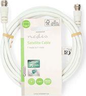 CSGL41000WT20 SATELLITE & ANTENNA CABLE F MALE - F MALE 2.00M WHITE NEDIS