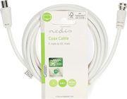 CSGL41800WT30 SATELLITE & ANTENNA CABLE F MALE - IEC (COAX) MALE 3.00M WHITE NEDIS