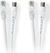 CSGP4500WT50 COAX/CAT6 COMBINATION CABLE WITH CONNECTORS 5.0 MPN NEDIS
