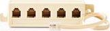 CTGB90825IV02 TELECOM EXTENSION CABLE RJ11 MALE - 5X RJ11 (4/6) FEMALE 0.20M IVORY NEDIS